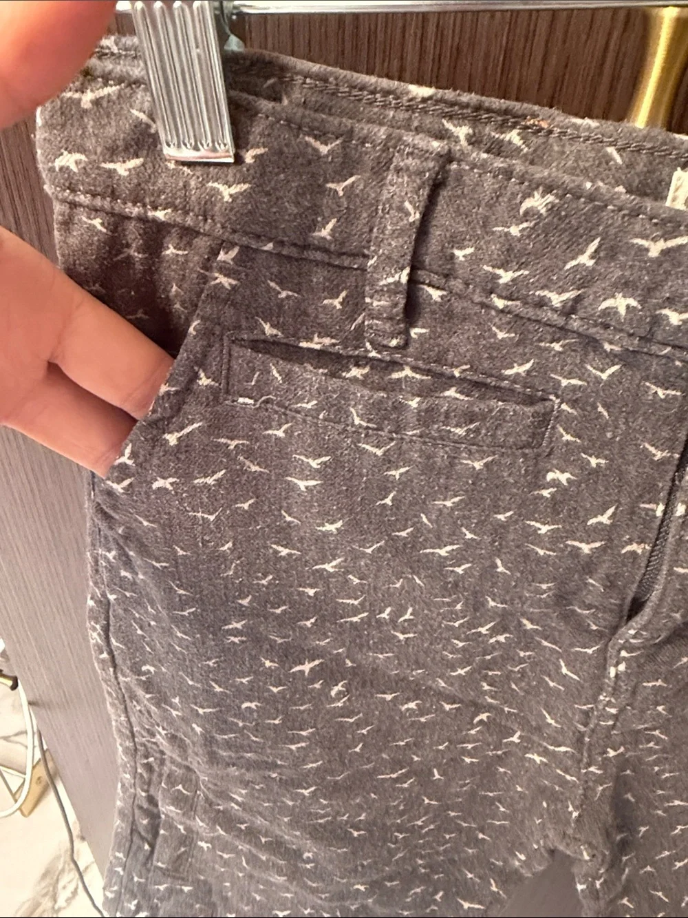 Appaman Gray Shorts with White Bird Print